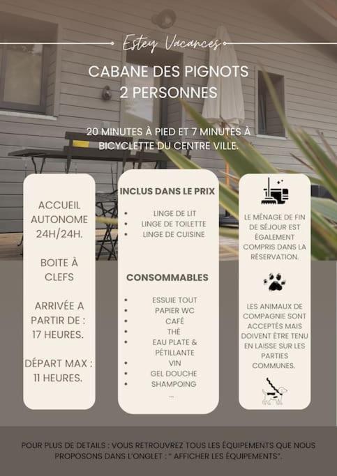 Les Cabanes De L'Airial Pignots Andernos-les-Bains Ngoại thất bức ảnh